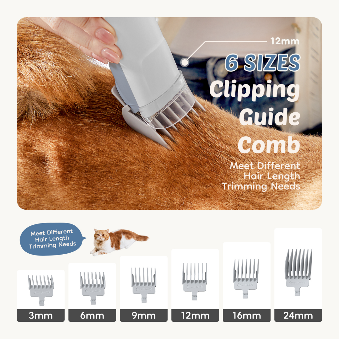 SpotiPaw™ Cordless Low-Noise Dog Grooming Clipper Kit (5-Tool Set)